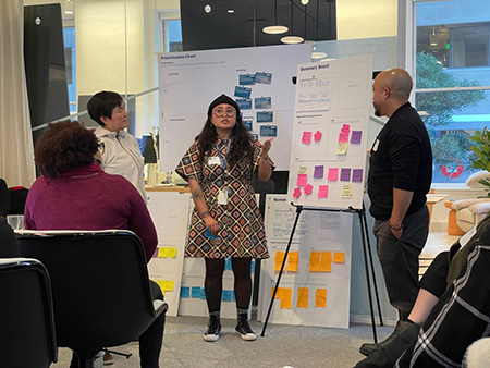 Staff Ambassadors share their experiences during a workshop using the draft strategic plan to prioritize and design future initiatives